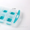 TPR de liberação fácil e bandeja de cubo de gelo flexível de 12 quadrados